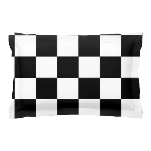 BMX Checkered Flag Pillow Sham