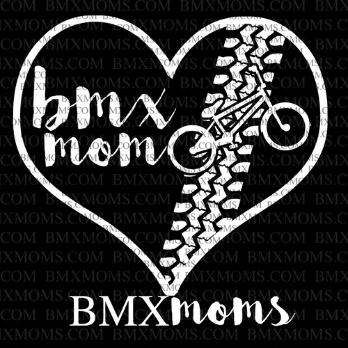 BMX Mom Heart Car Decal