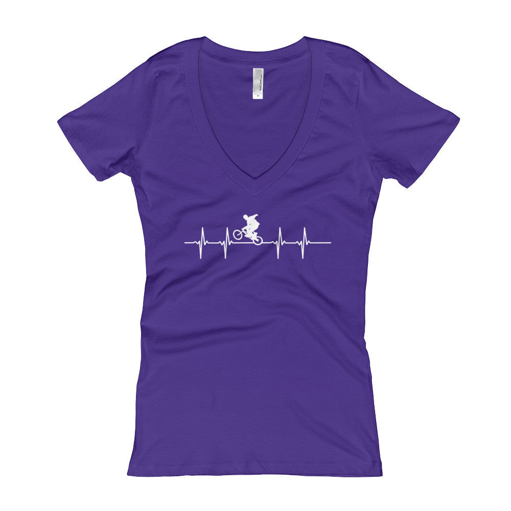 BMX Mom Heartbeat Vneck