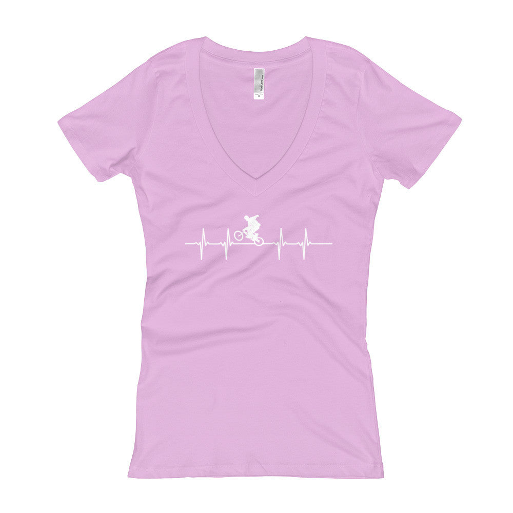 BMX Mom Heartbeat Vneck
