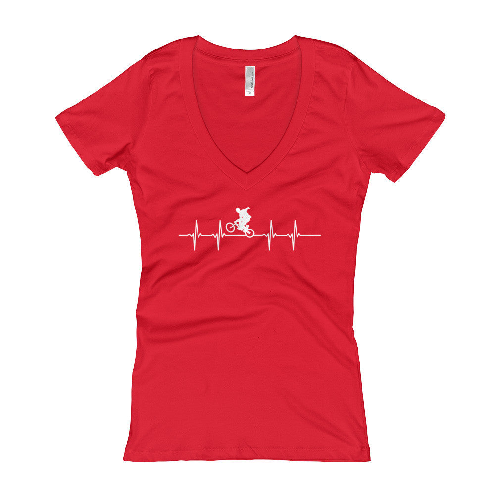 BMX Mom Heartbeat Vneck