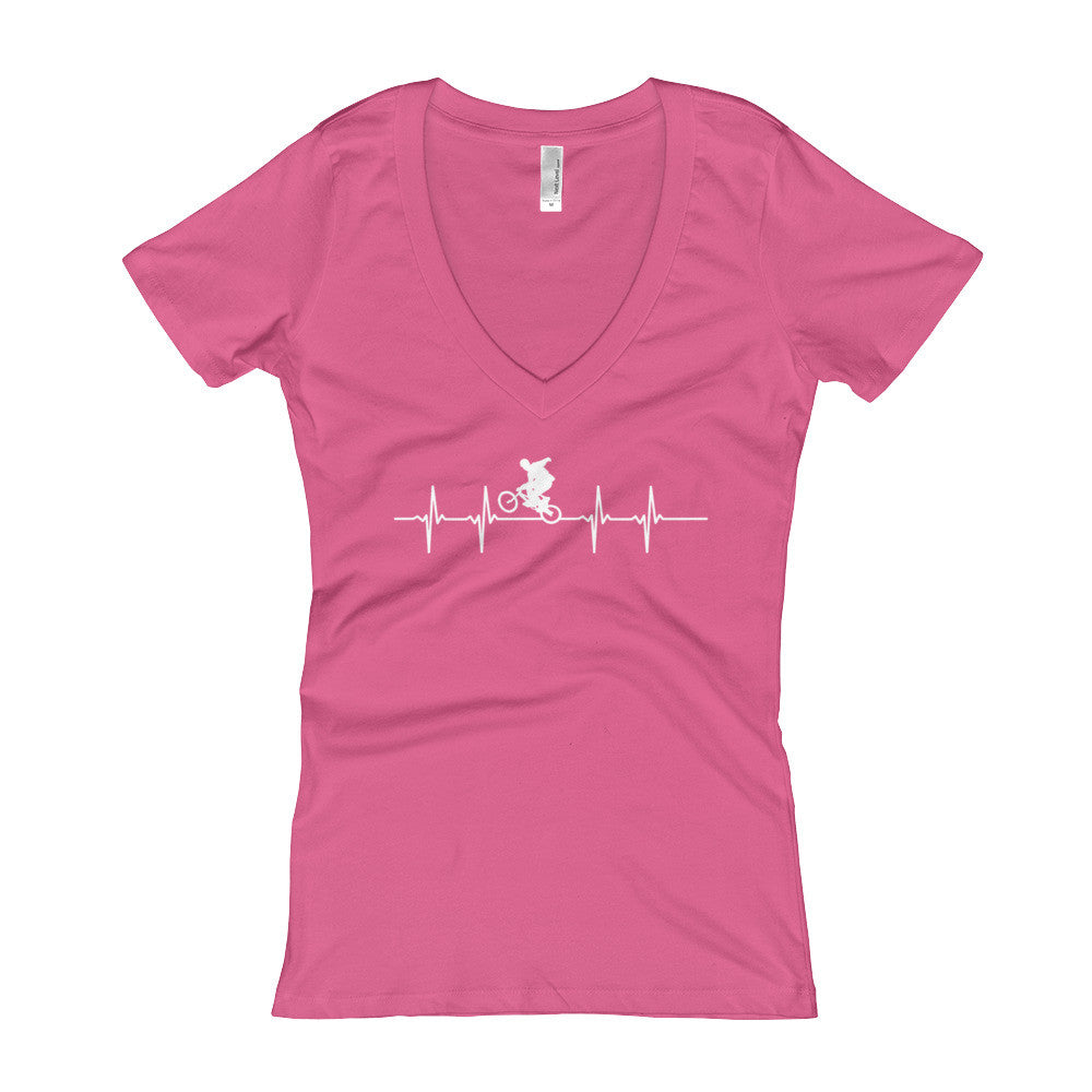 BMX Mom Heartbeat Vneck