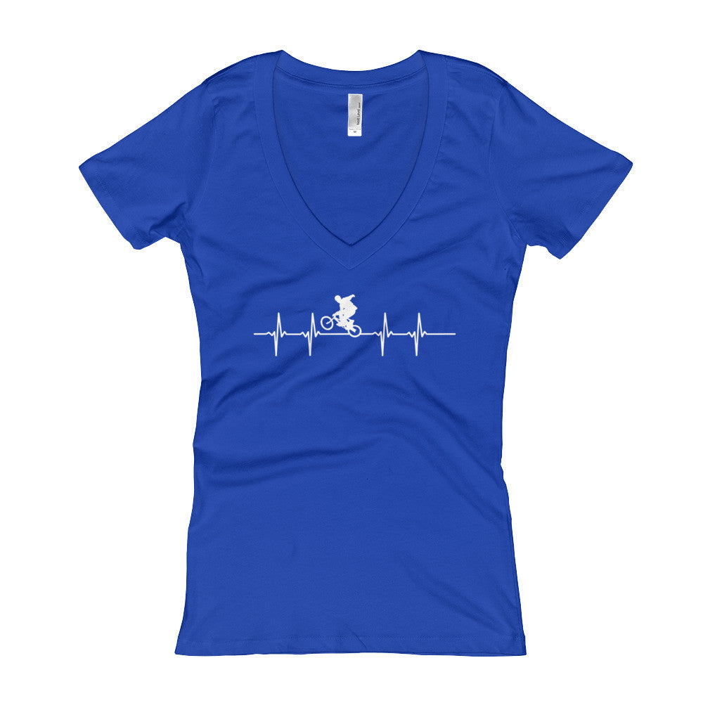 BMX Mom Heartbeat Vneck