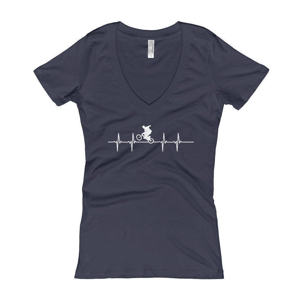 BMX Mom Heartbeat Vneck