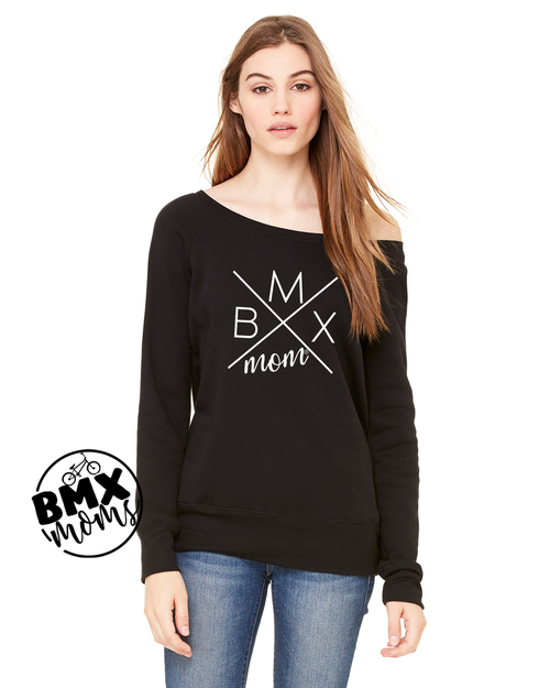 BMX Mom® X Logo Off The Shoulder Sweatshirt