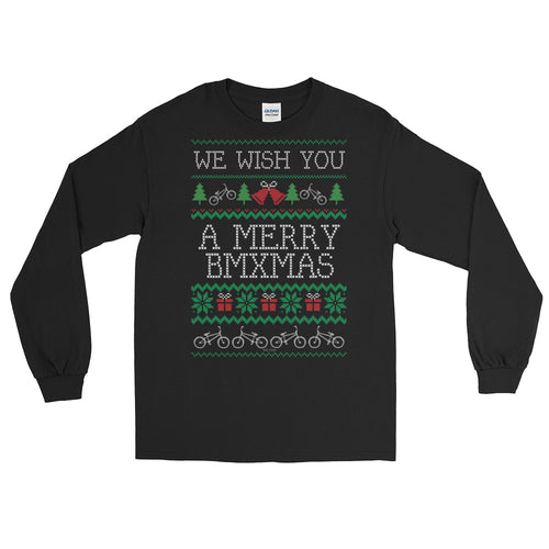 We Wish You A Merry BMXMAS Ugly Christmas Long Sleeve Tee