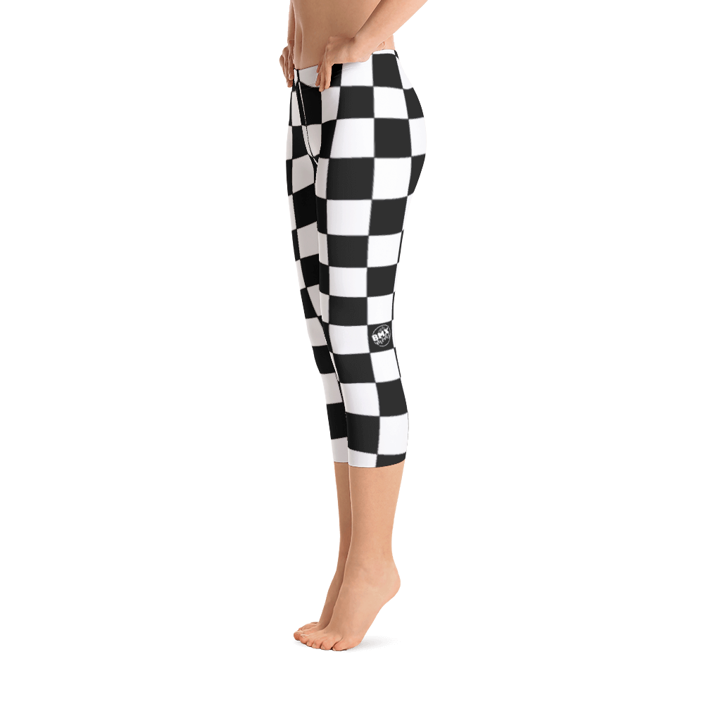Checkered Flag BMX Mom Leggings