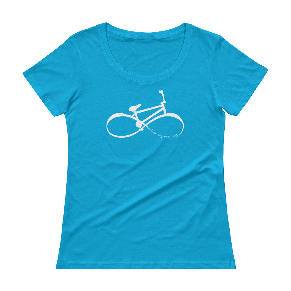 Infinity BMX Mom "Love My BMX Rider" Ladies' Scoopneck T-Shirt